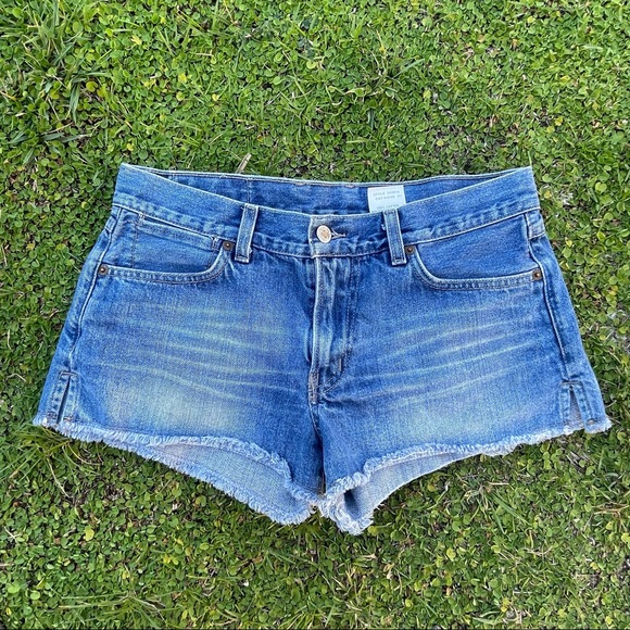 Lucky Brand Pants - Lucky Brand Dungaree Shorts Sz 6 frayed hem casual